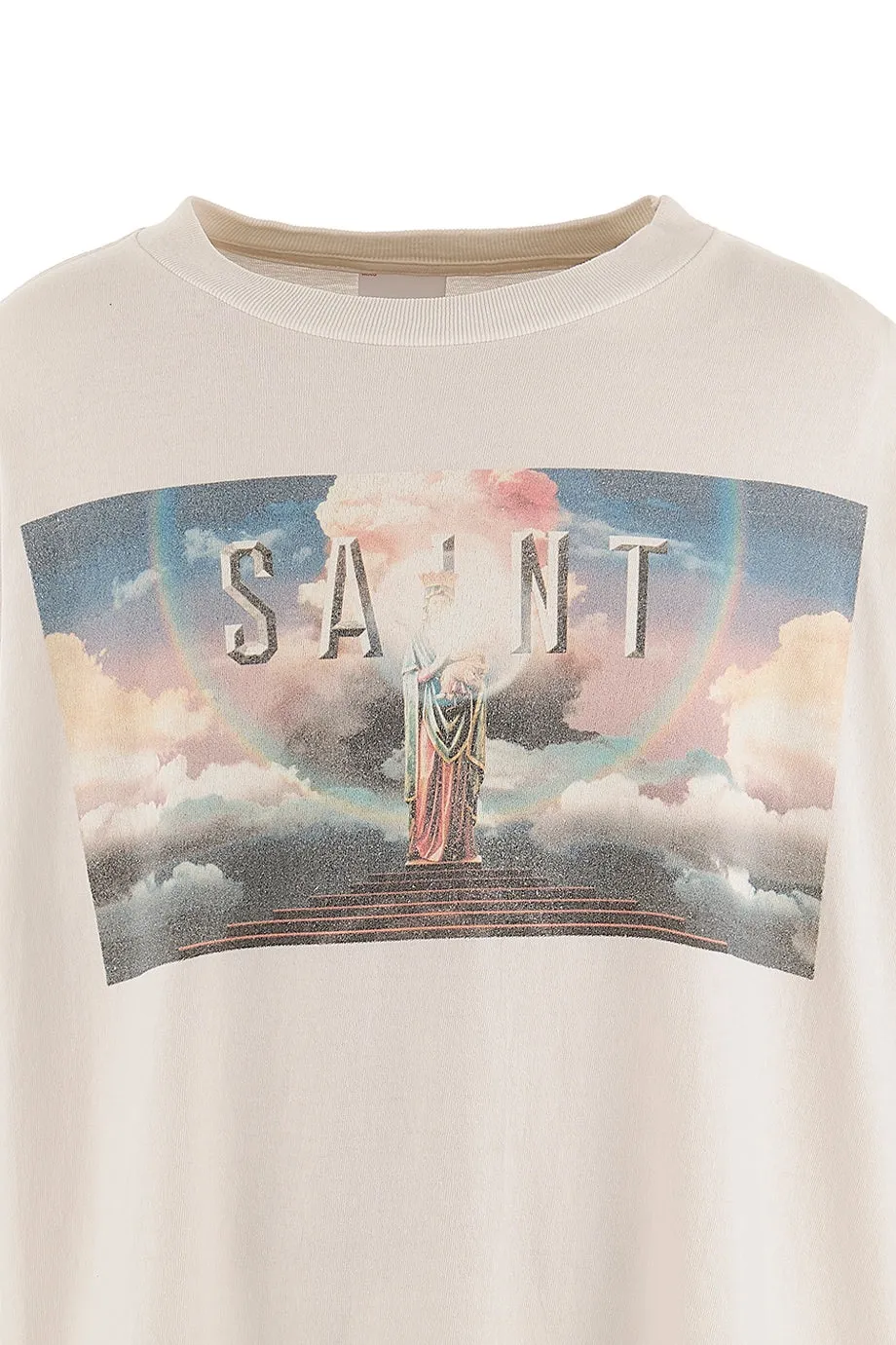 SAINT Mxxxxxx SAINT PICTURES L/S TEE/WHITE Columbia Pictures SAINT Goddess Long Sleeve Off-White S-XL Pays tribute to the Columbia Pictures Title Goddess. Full of fun. Ready-made clothes are washed. The texture is soaring. Authentic level printing is restored. Look for cylindrical seamless fabrics. It is almost meaningless if it is not a cylindrical fabric.